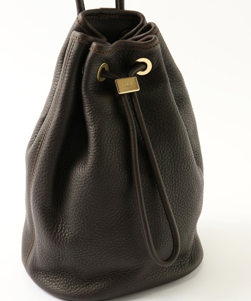 EDIFICE(エディフィス)の「【S.MANO / エス マーノ】DRAWSTRING BAG SMALL(ショルダーバッグ・メンズ・ブラウン・FREE)」の11枚目の写真
