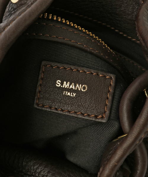 EDIFICE(エディフィス)の「【S.MANO / エス マーノ】DRAWSTRING BAG SMALL(ショルダーバッグ・メンズ・ブラウン・FREE)」の3枚目の写真