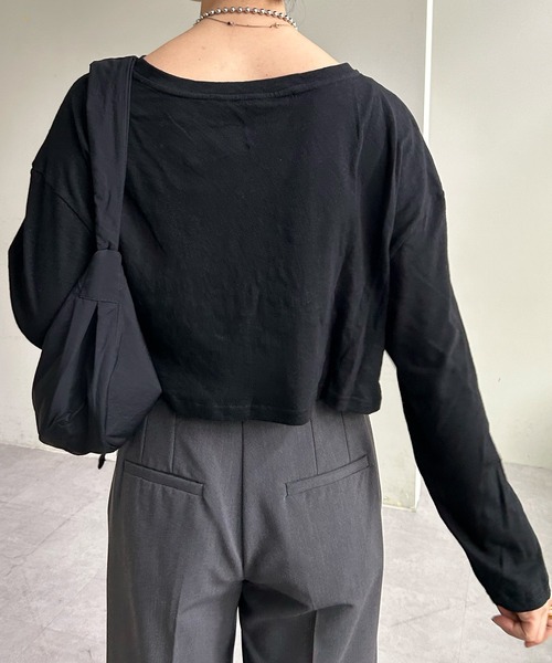 SHENERY(シーナリー)の「シアーBIGショートロンTee(Tシャツ/カットソー・レディース・ブラック/ホワイト・FREE)」の21枚目の写真