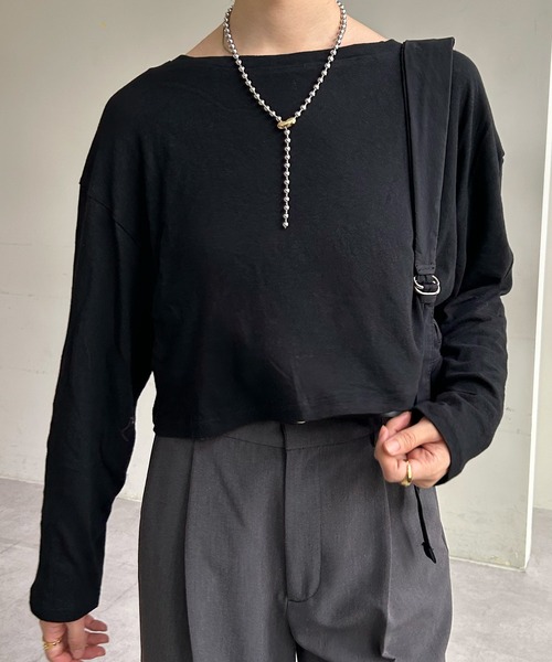 SHENERY(シーナリー)の「シアーBIGショートロンTee(Tシャツ/カットソー・レディース・ブラック/ホワイト・FREE)」の20枚目の写真
