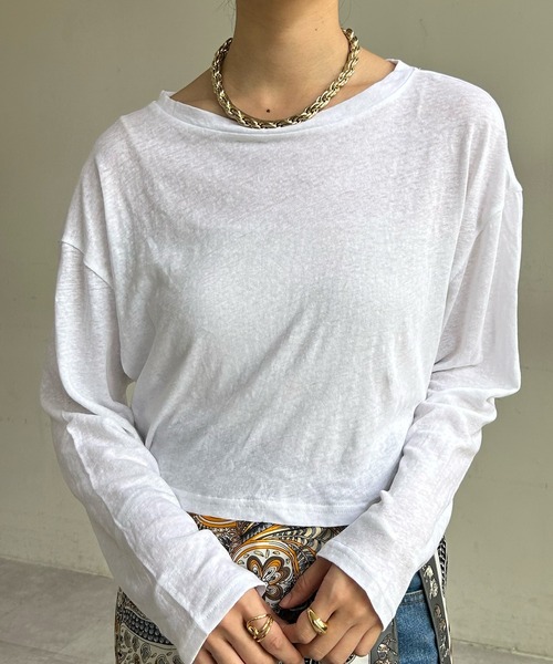 SHENERY(シーナリー)の「シアーBIGショートロンTee(Tシャツ/カットソー・レディース・ブラック/ホワイト・FREE)」の10枚目の写真