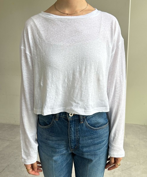 SHENERY(シーナリー)の「シアーBIGショートロンTee(Tシャツ/カットソー・レディース・ブラック/ホワイト・FREE)」の22枚目の写真