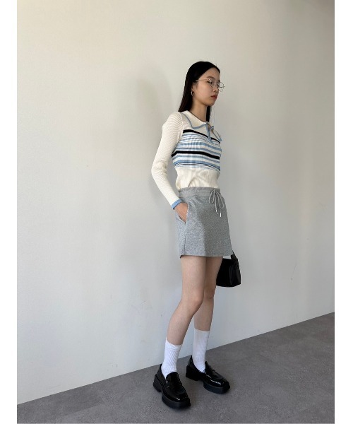 新品未使用 トゥモローランド レザーライクミニスカート 新品未使用