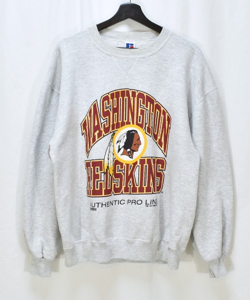 90'S PRO LAYER NFL Washington Redskins Print Sweatshirt, Made in USA, Men's Size L (Equivalent), Vintage polyester gray type Vintage Second Hand
