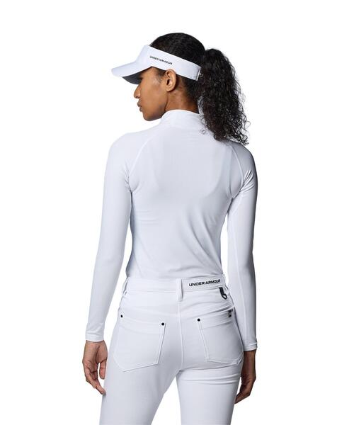 UNDER ARMOUR(アンダーアーマー)の「UAアイソチル コンプレッション ロングスリーブ モックネック シャツ(ゴルフ/レディース)(Tシャツ/カットソー・レディース・ホワイト・M/XL/S/L)」の2枚目の写真