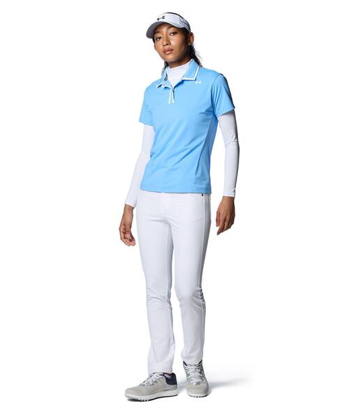 UNDER ARMOUR(アンダーアーマー)の「UAアイソチル コンプレッション ロングスリーブ モックネック シャツ(ゴルフ/レディース)(Tシャツ/カットソー・レディース・ホワイト・M/XL/S/L)」の3枚目の写真
