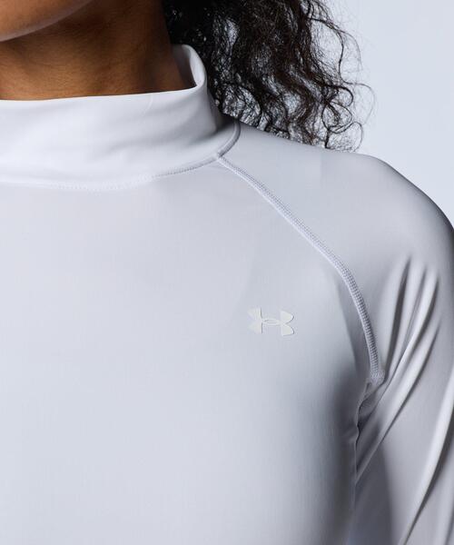 UNDER ARMOUR(アンダーアーマー)の「UAアイソチル コンプレッション ロングスリーブ モックネック シャツ(ゴルフ/レディース)(Tシャツ/カットソー・レディース・ホワイト・M/XL/S/L)」の4枚目の写真