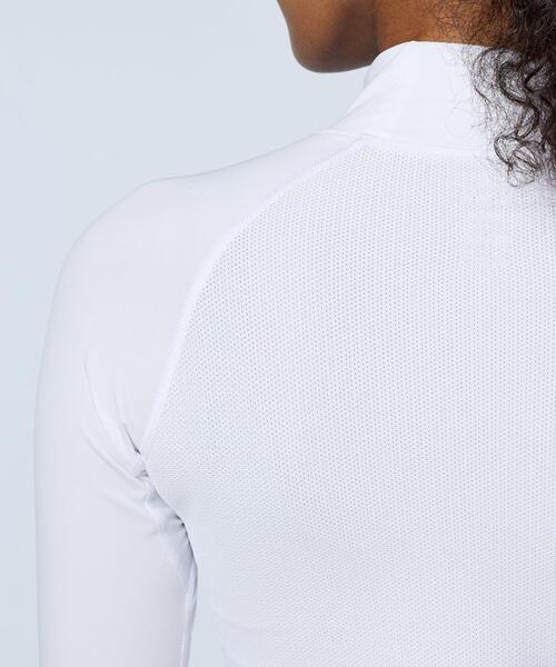 UNDER ARMOUR(アンダーアーマー)の「UAアイソチル コンプレッション ロングスリーブ モックネック シャツ(ゴルフ/レディース)(Tシャツ/カットソー・レディース・ホワイト・M/XL/S/L)」の6枚目の写真
