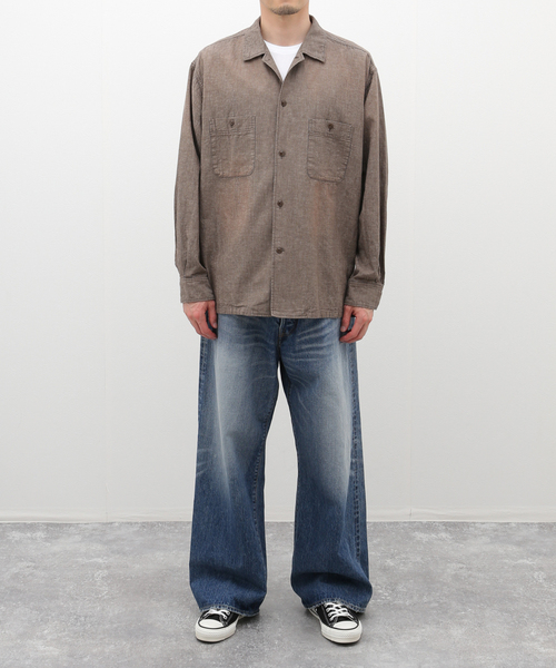 J.S.HOMESTEADジャーナルスタンダードシャンブレーシャツグレーL J.S.Homestead】CHAMBRAY L/S SHIRT（シャツ/ブラウス