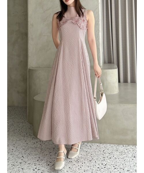 dazzlin(ダズリン)の「フロント刺繍ワンピース(ワンピース・レディース・ピンク/ブラック・SMALL/MEDIUM)」の10枚目の写真
