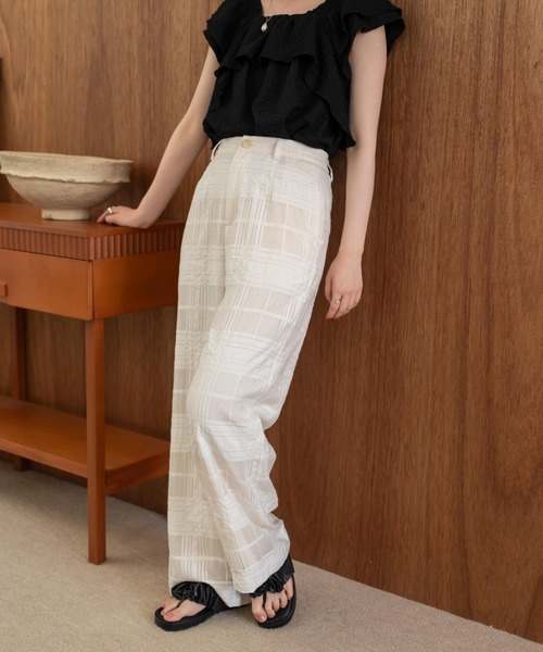 ノゾミイシグロ サルエルパンツ タータンチェック シアーチェックパンツ（その他パンツ）｜hinari（ヒナリ）の
