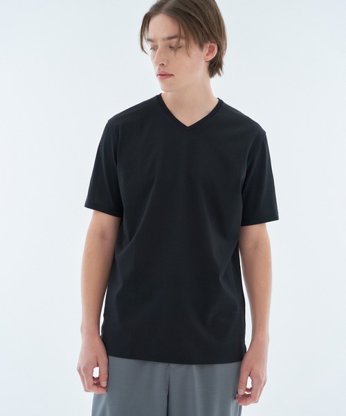 ESTNATION（エストネーション）の「ESTNATION / Vネックショートスリーブカットソー＜EVER KEEP＞（Tシャツ/カットソー・メンズ・グレー/ブラック/ホワイト/ネイビー・X-LARGE/LARGE/MEDIUM/SMALL）」の20枚目の写真