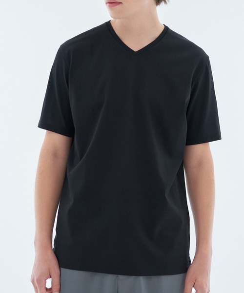 ESTNATION（エストネーション）の「ESTNATION / Vネックショートスリーブカットソー＜EVER KEEP＞（Tシャツ/カットソー・メンズ・グレー/ブラック/ホワイト/ネイビー・X-LARGE/LARGE/MEDIUM/SMALL）」の19枚目の写真