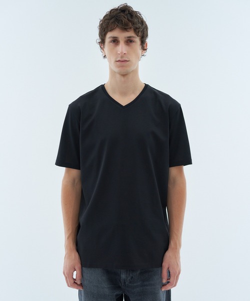 ESTNATION（エストネーション）の「ESTNATION / Vネックショートスリーブカットソー＜EVER KEEP＞（Tシャツ/カットソー・メンズ・グレー/ブラック/ホワイト/ネイビー・X-LARGE/LARGE/MEDIUM/SMALL）」の16枚目の写真