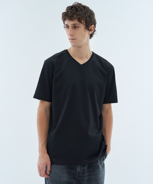 ESTNATION（エストネーション）の「ESTNATION / Vネックショートスリーブカットソー＜EVER KEEP＞（Tシャツ/カットソー・メンズ・グレー/ブラック/ホワイト/ネイビー・X-LARGE/LARGE/MEDIUM/SMALL）」の17枚目の写真