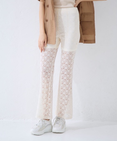 FOREVER 21(フォーエバー トゥエンティーワン)の「【2024SS】レースレギンス(その他パンツ・レディース・ブラック/ナチュラル・SMALL/MEDIUM)」の1枚目の写真