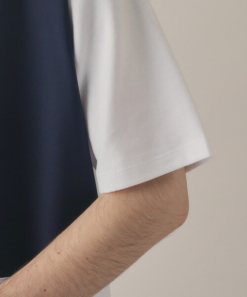 THE SHOP TK （ザ ショップ ティーケー ）の「◆【親子リンク】パネルブロッキングTシャツ（Tシャツ/カットソー・メンズ・ホワイト系7/ブラック/オフホワイト/ナチュラル・02/03/04）」の8枚目の写真