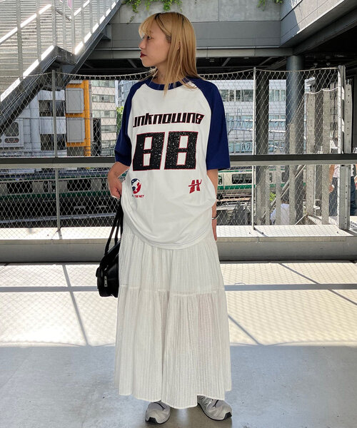 CIAOPANIC（チャオパニック）の「【ユニセックス】ホッケーグラフィックラグランTEE（Tシャツ/カットソー・レディース・レッド/ブラック/ネイビー・FREE）」の15枚目の写真