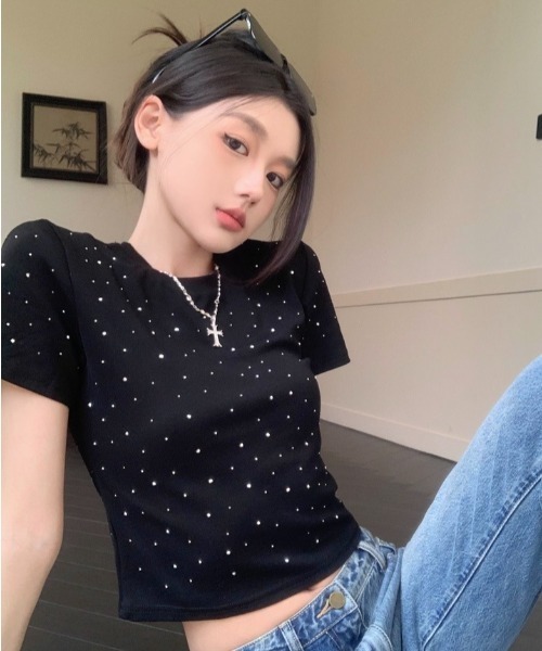 【最終値下げ！】d.i.a. ダイヤ ショート丈 オフショル トップス 楽天市場】ジェイダ GYDA サイドレースアップオフショルニット