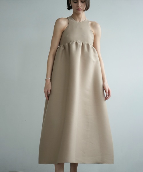 CLANE（クラネ）の「HIGH WAIST SWITCHING ONEPIECE（ワンピース・レディース・ブラック/ベージュ・1/2/0）」の6枚目の写真