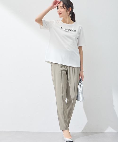 A/C DESIGN BY ALPHA CUBIC(エーシーデザインバイアルファキュービック)の「【UVカット・近赤外線カット】ロゴプリントTシャツ(Tシャツ/カットソー・レディース・オフホワイト/グリーン/ライトグレー・LL/L/M)」の17枚目の写真