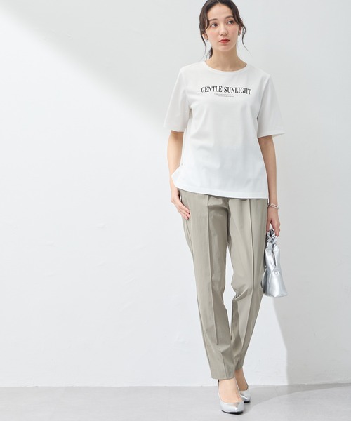 A/C DESIGN BY ALPHA CUBIC(エーシーデザインバイアルファキュービック)の「【UVカット・近赤外線カット】ロゴプリントTシャツ(Tシャツ/カットソー・レディース・オフホワイト/グリーン/ライトグレー・LL/L/M)」の18枚目の写真