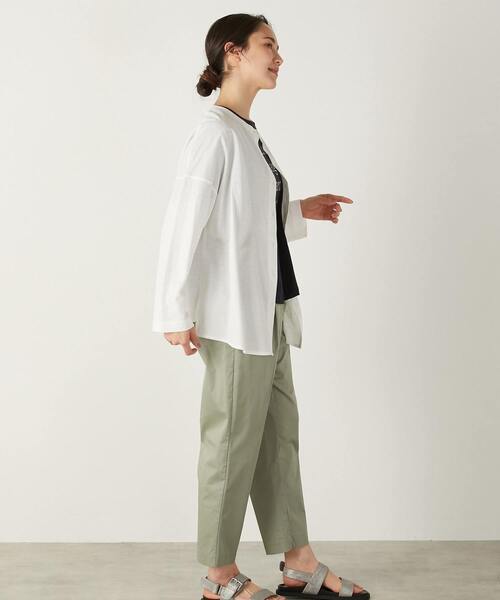 MELROSE claire(メルローズ クレール)の「【ファブリックのような2WAYで使えるカーデ&プルオーバー】(Tシャツ/カットソー・レディース・ブラック/オフホワイト/イエロー/ブルー・FREE)」の19枚目の写真