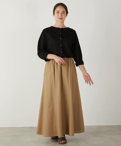 MELROSE claire(メルローズ クレール)の「【ファブリックのような2WAYで使えるカーデ&プルオーバー】(Tシャツ/カットソー・レディース・ブラック/オフホワイト/イエロー/ブルー・FREE)」の11枚目の写真