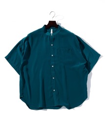 メンズライク ビッグシルエット バンドカラーシャツ レディース