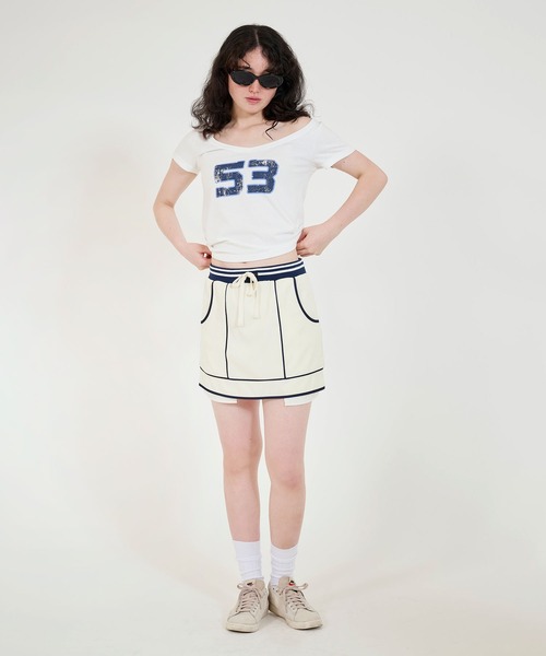 限定Price！SALE ドッキング ミニスカート TINA：JOJUN 全2色
