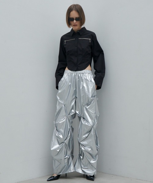 ジョゼムーン　RANDOM TUCK PANTS JOSE MOON（ジョゼムーン）の「RANDOM TUCK PANTS METALLIC