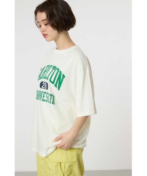 RODEO CROWNS WIDE BOWL(ロデオクラウンズワイドボウル)の「CARLTON ヴィンテージライクTシャツ(Tシャツ/カットソー・レディース・マスタード/アイボリー/ブラウン/ダークグリーン・FREE)」の21枚目の写真