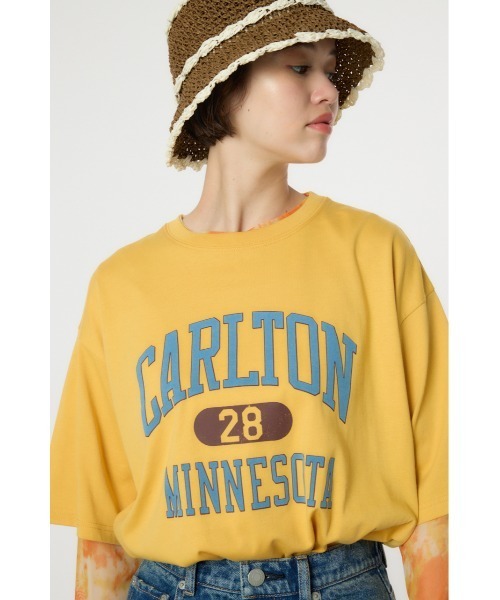 RODEO CROWNS WIDE BOWL(ロデオクラウンズワイドボウル)の「CARLTON ヴィンテージライクTシャツ(Tシャツ/カットソー・レディース・マスタード/アイボリー/ブラウン/ダークグリーン・FREE)」の10枚目の写真