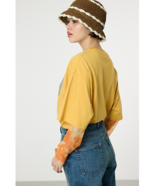 RODEO CROWNS WIDE BOWL(ロデオクラウンズワイドボウル)の「CARLTON ヴィンテージライクTシャツ(Tシャツ/カットソー・レディース・マスタード/アイボリー/ブラウン/ダークグリーン・FREE)」の8枚目の写真