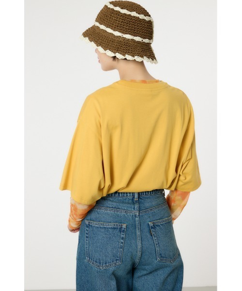 RODEO CROWNS WIDE BOWL(ロデオクラウンズワイドボウル)の「CARLTON ヴィンテージライクTシャツ(Tシャツ/カットソー・レディース・マスタード/アイボリー/ブラウン/ダークグリーン・FREE)」の7枚目の写真