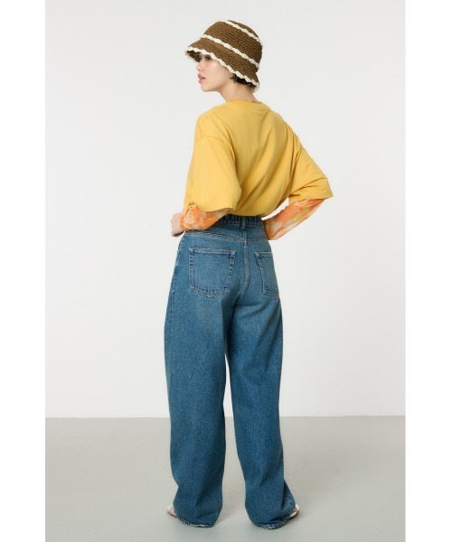 RODEO CROWNS WIDE BOWL(ロデオクラウンズワイドボウル)の「CARLTON ヴィンテージライクTシャツ(Tシャツ/カットソー・レディース・マスタード/アイボリー/ブラウン/ダークグリーン・FREE)」の5枚目の写真