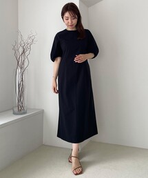UNFILO（アンフィーロ）の「【接触冷感/UVケア/撥水】FINE MOVE ランタンスリーブワンピース（ワンピース・レディース）」