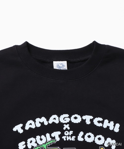 ROOPTOKYO（ループトウキョウ）の「たまごっち×FRUIT OF THE LOOM フロントプリントスウェット（スウェット・メンズ・ブラック/アイボリー/霜降りグレー・M/L/S）」の6枚目の写真