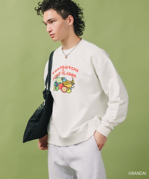 ROOPTOKYO（ループトウキョウ）の「たまごっち×FRUIT OF THE LOOM フロントプリントスウェット（スウェット・メンズ・ブラック/アイボリー/霜降りグレー・M/L/S）」の21枚目の写真