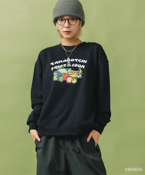 ROOPTOKYO（ループトウキョウ）の「たまごっち×FRUIT OF THE LOOM フロントプリントスウェット（スウェット・メンズ・ブラック/アイボリー/霜降りグレー・M/L/S）」の13枚目の写真