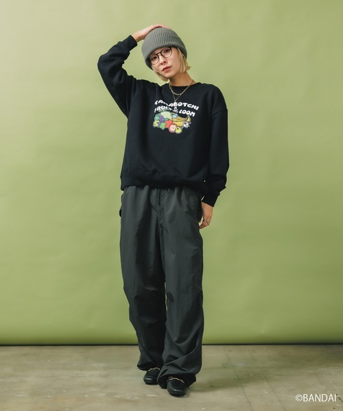 ROOPTOKYO（ループトウキョウ）の「たまごっち×FRUIT OF THE LOOM フロントプリントスウェット（スウェット・メンズ・ブラック/アイボリー/霜降りグレー・M/L/S）」の14枚目の写真