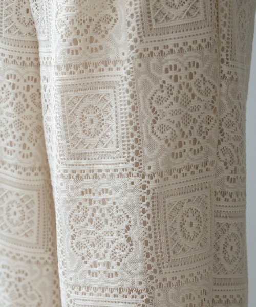 Bou Jeloud（ブージュルード）の「ブロックレースストレートパンツ（その他パンツ・レディース・アイボリー/ブラック・38）」の14枚目の写真