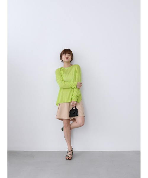 Katrin TOKYO(カトリーントーキョー)の「side button bermuda pants(その他パンツ・レディース・グレイッシュブルー/スモークピンク/ベージュ・FREE/XS)」の6枚目の写真