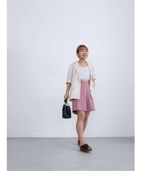 Katrin TOKYO(カトリーントーキョー)の「side button bermuda pants(その他パンツ・レディース・グレイッシュブルー/スモークピンク/ベージュ・FREE/XS)」の17枚目の写真