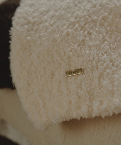 ECREL（エクレール）の「ブークレニットマフラー（マフラー・レディース・モカ/アイボリー・FREE）」の5枚目の写真