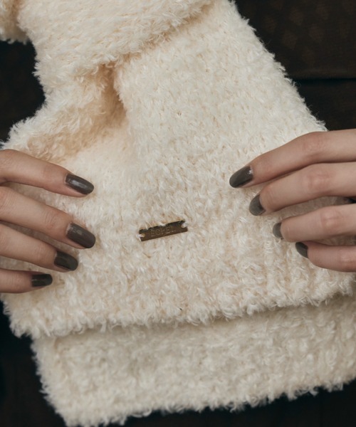 ECREL（エクレール）の「ブークレニットマフラー（マフラー・レディース・モカ/アイボリー・FREE）」の18枚目の写真