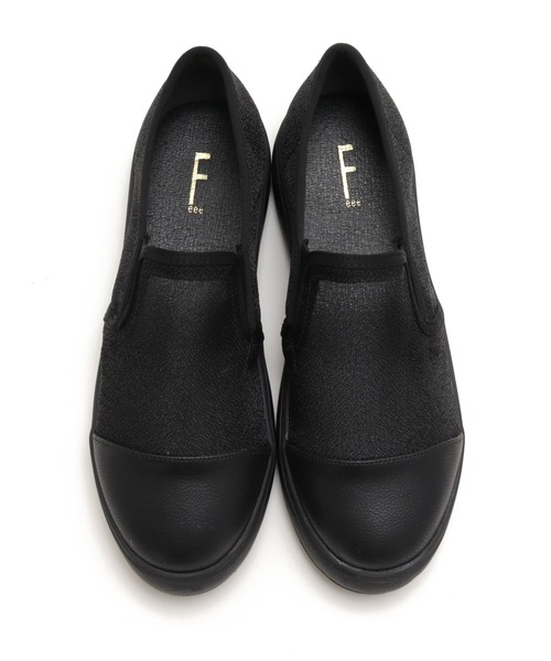 Feee(SHOES)(フィー)の「【軽量】メッシュ グリッター素材のスリッポンスニーカー/Feee(スリッポン・レディース・ブラック/シルバー・22.5cm/24.5cm/24.0cm/23.5cm/23.0cm)」の9枚目の写真