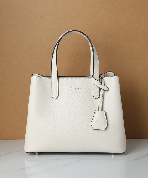 Ungrid（アングリッド）の「【Ungrid/アングリッド】カラーロゴ金具　キーハウス付き両アオリポケットハンドバッグ　ショルダーストラップ付（ハンドバッグ・レディース・グレイッシュベージュ/ブラック/アイボリー/グレー/ブルーグレー・FREE）」の7枚目の写真