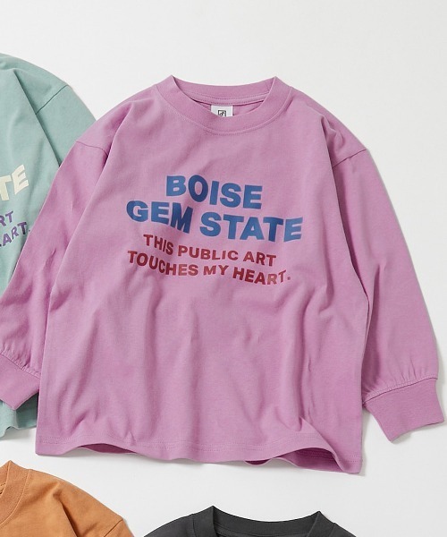 devirock(デビロック)の「綿100% デビラボ BIGシルエット プリント袖リブ 長袖Tシャツ(Tシャツ/カットソー・キッズ・グレー系その他/ピンク系その他/ブラック系その他2/ホワイト系その他/パープル系その他/パープル系その他2/ホワイト系その他3/ブラック系その他/オレンジ系その他/ホワイト系その他2/ブラック系その他3/グリーン系その他/グリーン系その他2/グレー系その他2/ブルー系その他/グレー系その他3・90cm/100cm/110cm/120cm/130cm/140cm/150cm/160cm)」の15枚目の写真
