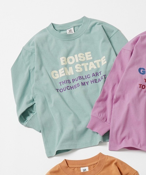 devirock(デビロック)の「綿100% デビラボ BIGシルエット プリント袖リブ 長袖Tシャツ(Tシャツ/カットソー・キッズ・グレー系その他/ピンク系その他/ブラック系その他2/ホワイト系その他/パープル系その他/パープル系その他2/ホワイト系その他3/ブラック系その他/オレンジ系その他/ホワイト系その他2/ブラック系その他3/グリーン系その他/グリーン系その他2/グレー系その他2/ブルー系その他/グレー系その他3・90cm/100cm/110cm/120cm/130cm/140cm/150cm/160cm)」の11枚目の写真